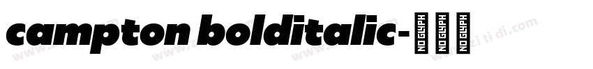 campton bolditalic字体转换